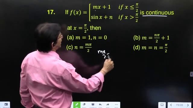 If f(x)=[■(mx+1&if x≤π/2@sin〖x+n〗&if xπ/2)┤ is continuous at x=π/2, then смотреть онлайн