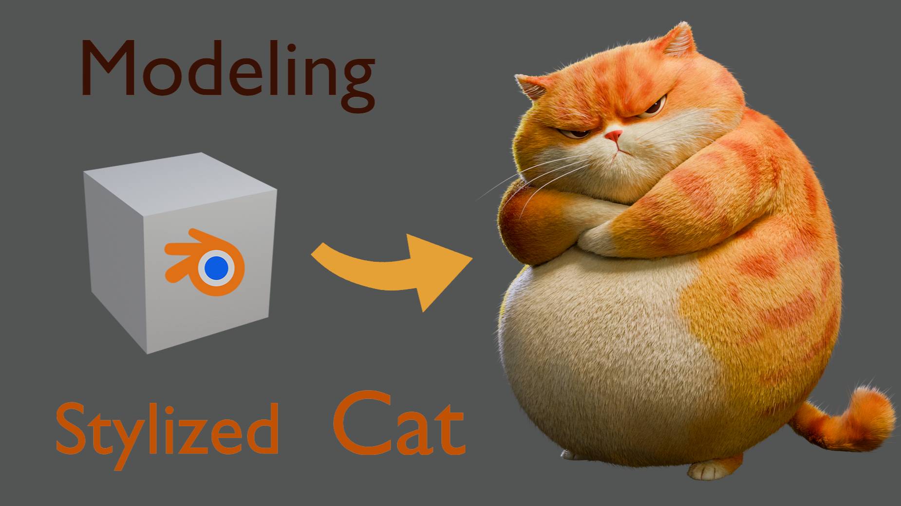 Моделирование стилизованного котика в Blender. смотреть онлайн
