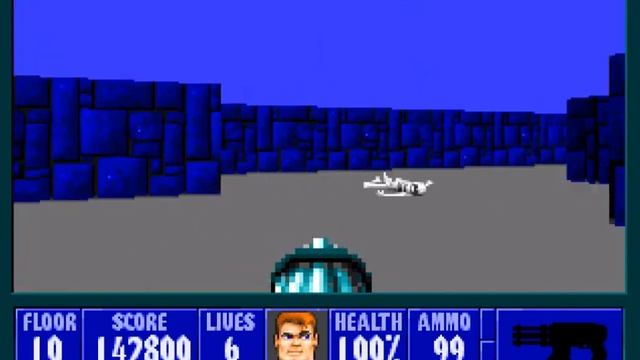 Wolfenstein 3D: Episode 2, Floor 10 (100% Clear!) смотреть онлайн