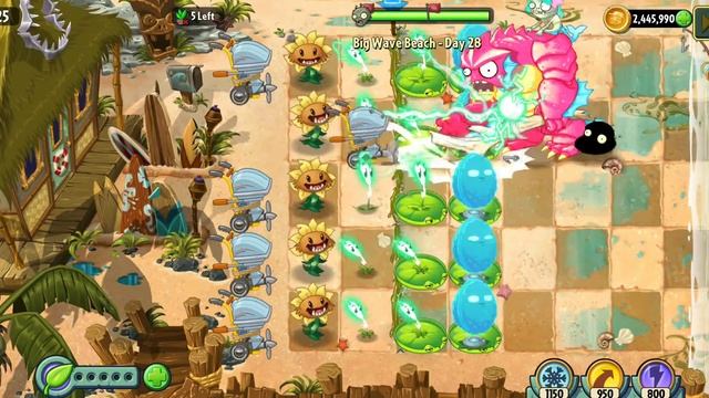 Растения против зомби 2 : уровни 28-29 (Big Wave Beach) смотреть онлайн