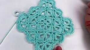 Ажурный квадратный мотив крючком ✨ - Вязание крючком пошагово