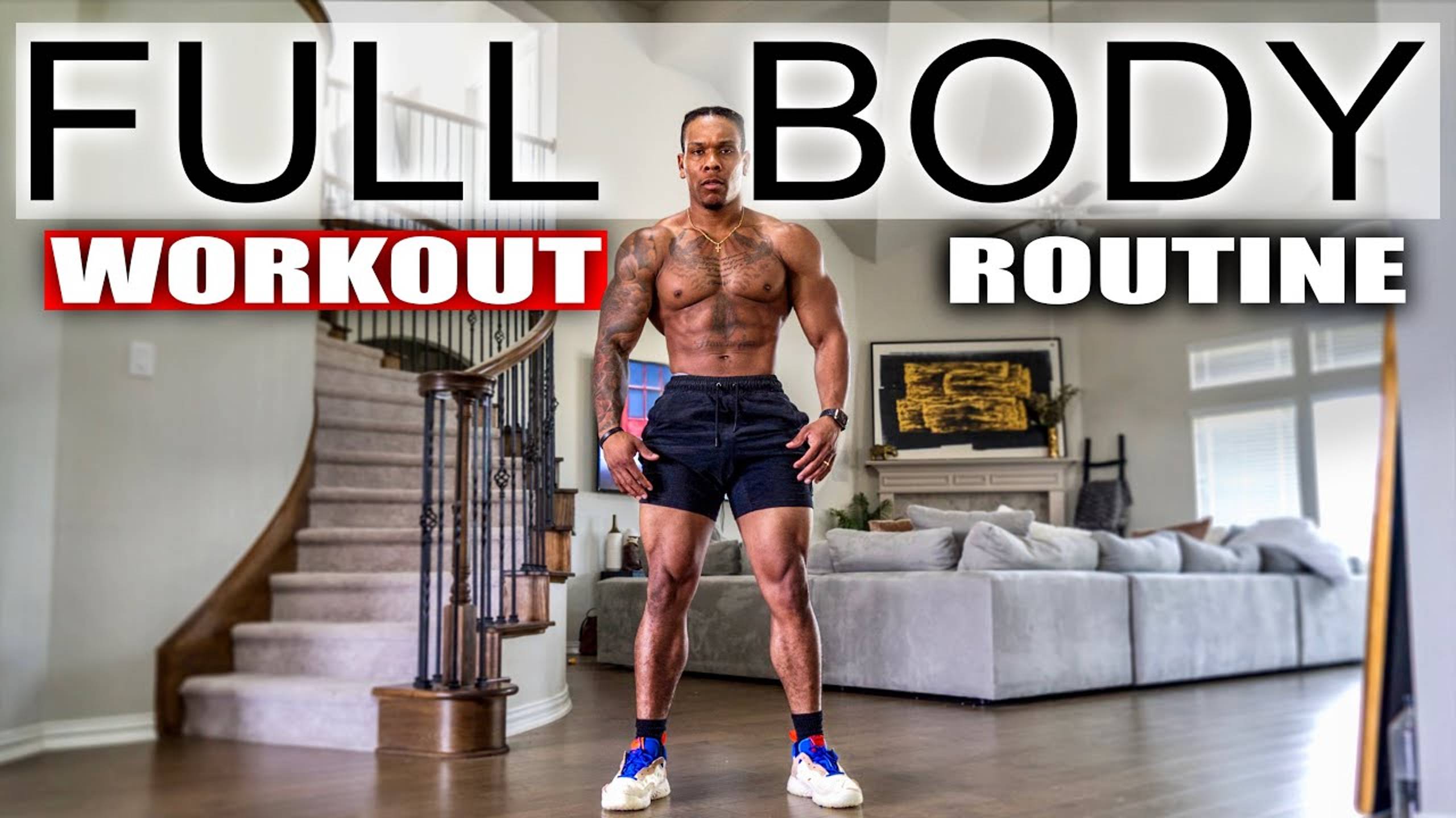 60 MINUTE FULL BODY WORKOUT(NO EQUIPMENT) - BullyJuice смотреть онлайн