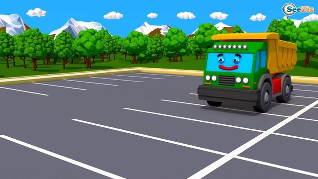 Learn Color Shapes on Truck w Веселый Грузовик и геометрические фигуры Cars Cartoon for Kids смотреть онлайн