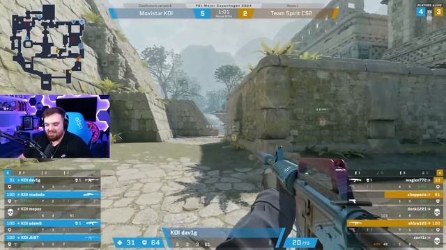 IBAI SE VUELVE LOCO CON KOI EN EL RMR CLOSED! | MOVISTAR KOI vs SPIRIT EN COUNTER STRIKE 2 смотреть онлайн
