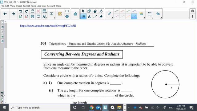 Lesson 2 - Part 1 (Radian Measure) смотреть онлайн