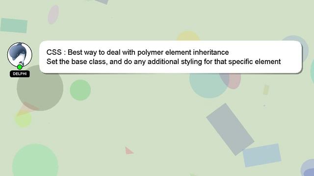 CSS : Best way to deal with polymer element inheritance смотреть онлайн