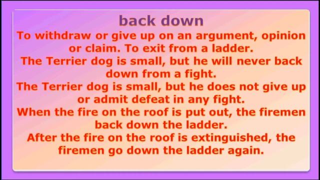 ⭐💙 PHRASAL VERB 5⭐💙 BACK DOWN 2020 смотреть онлайн