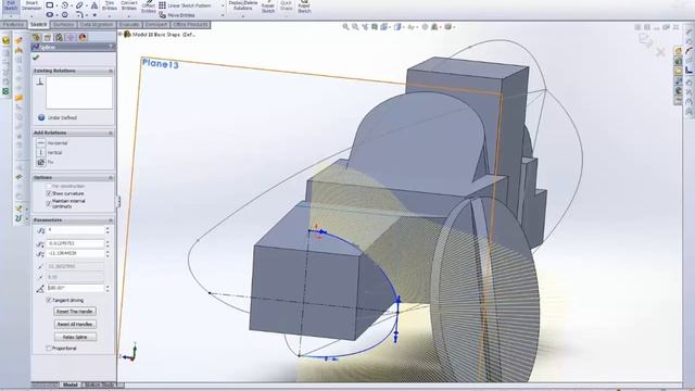 Solidworks tutorial Part 2 spline driven body смотреть онлайн