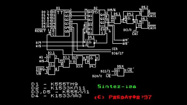 Schema Sintez-128 - Predator [#zx spectrum AY Music Demo] смотреть онлайн