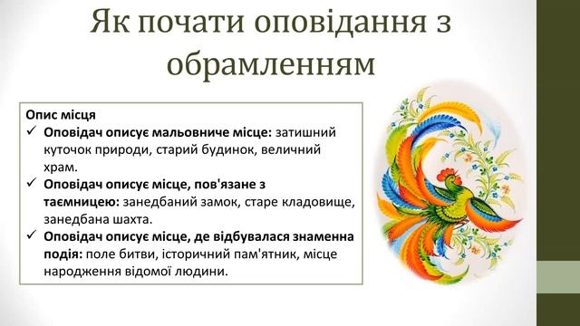 Письмовий твір-оповідання на основі почутого (з обрамленням). смотреть онлайн