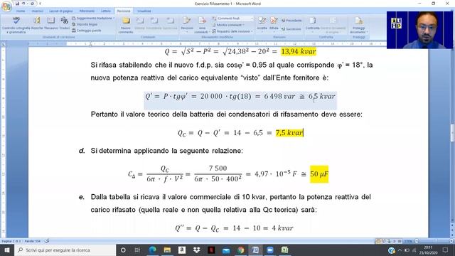 Esercizio N.1 sul rifasamento смотреть онлайн