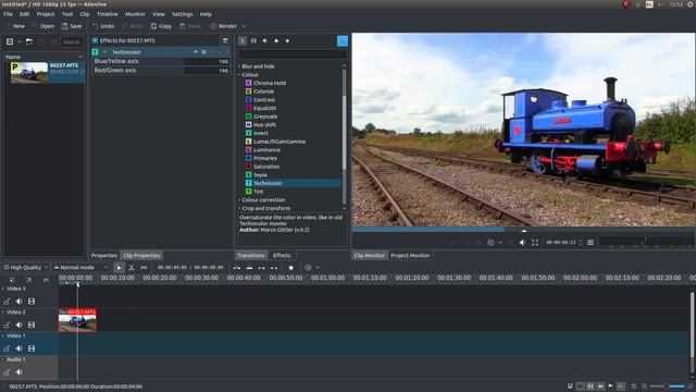 Kdenlive Tutorial: Enhance The Color Of A Video Clip Or Create A Technicolor Video смотреть онлайн