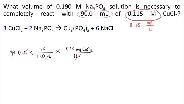 What volume of 0.190M Na3PO4 solution is necessary to completely react with 90.0 mL of 0.115M CuCl2 смотреть онлайн