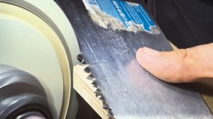 Заточка ножовки по дереву с обоюдным пилом на станке ADEMS GMT-2