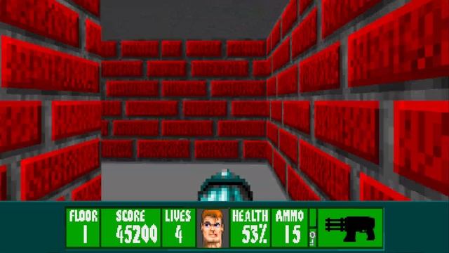 Wolfenstein 3D: MOD Bloodstein 3D, Floor 1. смотреть онлайн