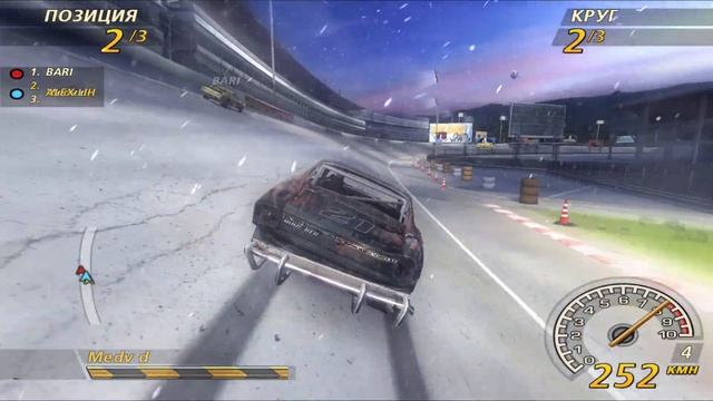 129. Новогодняя гонка в метель!) С новым Годом! Онлайн. FlatOut 2. New Year's race in a snowstorm ! смотреть онлайн