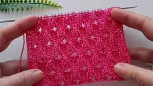 Очень простой красивый узор спицами - Вязание для начинающих