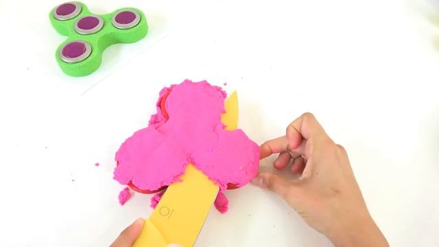 Kinetic Sand DIY Rainbow Giant Fidget Spinner Slime How To Make Nursery Rhymes for Kids смотреть онлайн