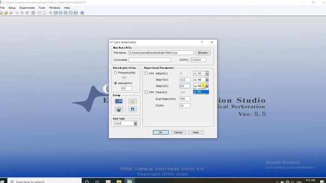 K3Fe(CN)6 Solution CV Curve смотреть онлайн