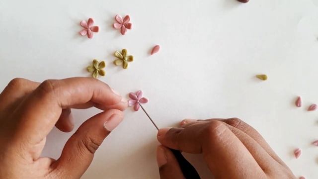 polymer clay flower earrings ✨️ смотреть онлайн