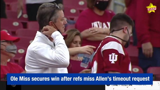Ole Miss secures 26-20 Outback Bowl win after refs miss Indiana coach Tom Allen's timeout request смотреть онлайн