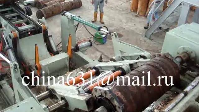 Hydraulic Veneer Lathe Лущильный станок смотреть онлайн