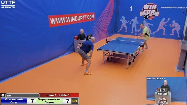 Стасевский Олег 0-3 Чередниченко Павел Турнир Восток 4 WIN CUP 05.01.21 Прямая трансляция Зал 1 смотреть онлайн