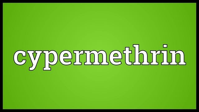 Cypermethrin Meaning смотреть онлайн