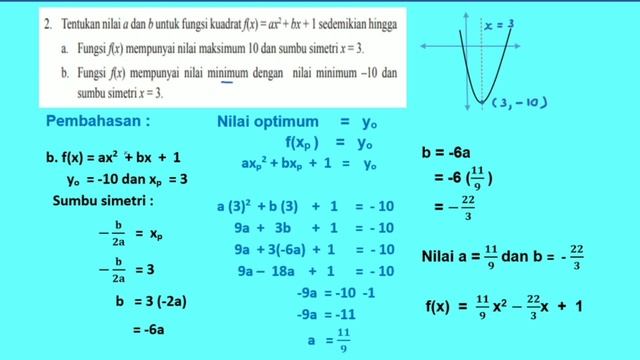 Ayo Kita Tinjau Ulang hal. 101 Matematika kelas 9 Nilai maksimum dan minimum fungsi Bab 2 смотреть онлайн