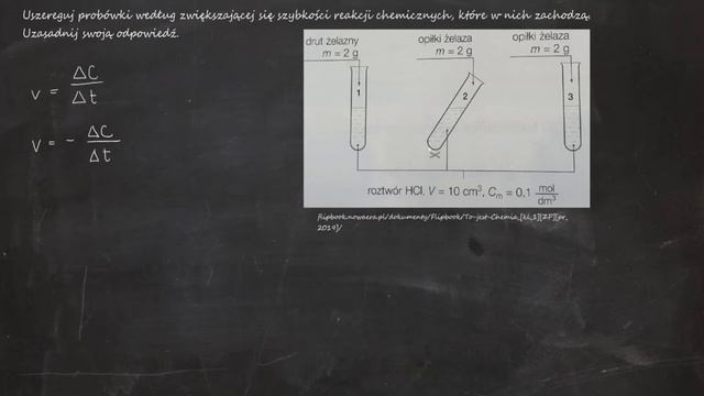 Uszereguj probówki według zwiększającej się szybkości reakcji chemicznych, które w nich zachodzą. смотреть онлайн