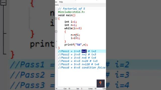 Program to find factorial of a number | C Tutorial | Hindi смотреть онлайн