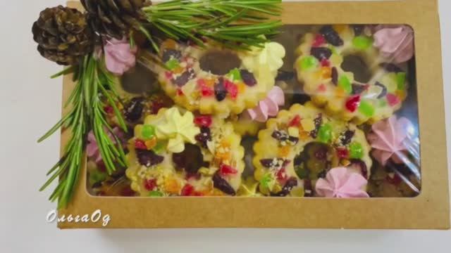 Коробочка вкусного печенья. Новогодний подарок близким и коллегам.  Быстро, просто, бюджетно.
