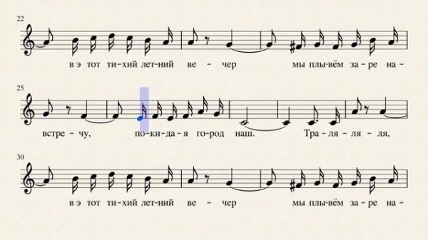 Неаполитанская песенка. П. И. Чайковский (видео-ноты)