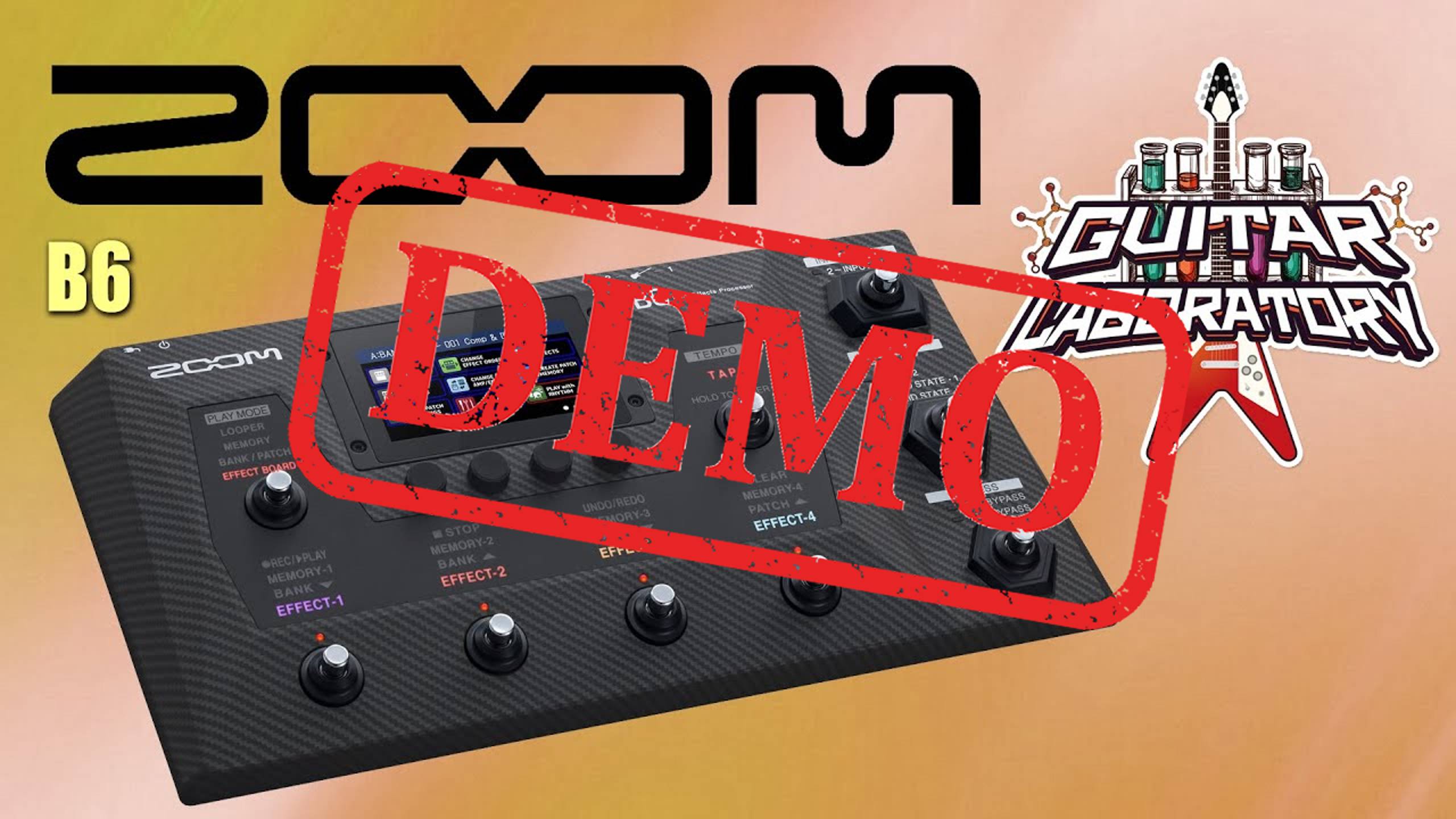 Басовый процессор ZOOM B6 - демонстрация звучания смотреть онлайн