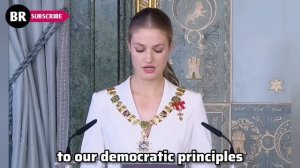 Princess Leonor speech in english subtitles delivers on her birthday celebrations| spain Royals