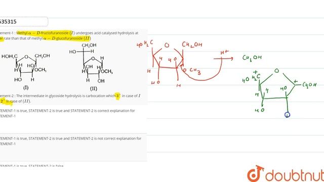 Statement-1 : Methyl `alpha-D`-fructofuranoside `(I)` undergoes acid смотреть онлайн