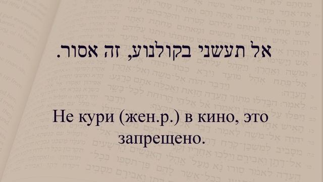 Глаголы 186 - 190. Спряжение глаголов в предложениях. Изучение иврита. смотреть онлайн