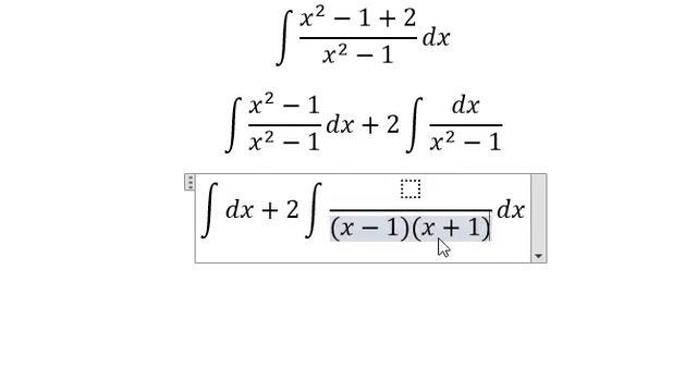 Calculus Help: Integral of (x^2+1)/(x^2-1) dx - Integration by partial fraction смотреть онлайн
