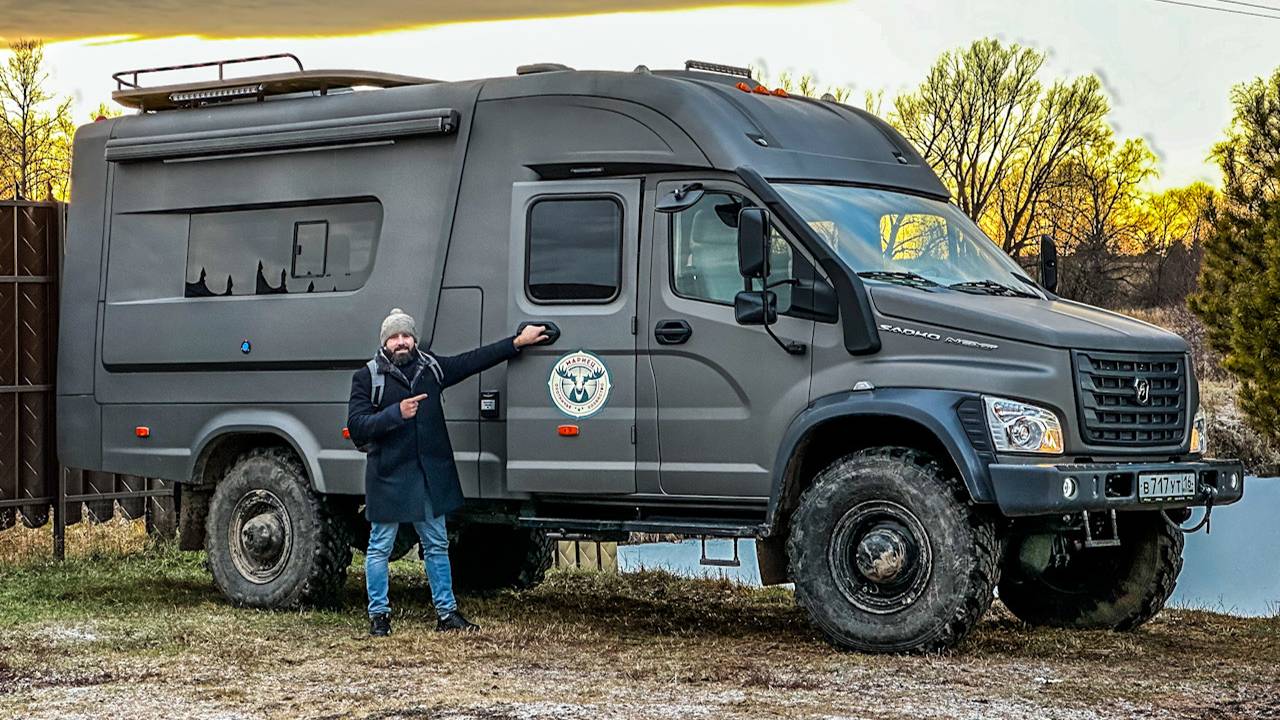 Автодом на базе ГАЗ Садко NEXT специально для охоты. Обзор дома на колесах 4х4. смотреть онлайн