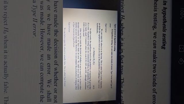 Types of errors in hypothesis testing смотреть онлайн
