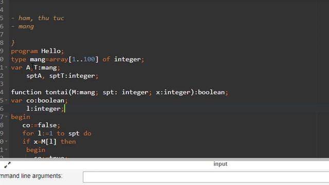 Tìm giá trị xuất hiện trong mảng cho trước (Pascal cơ bản) смотреть онлайн
