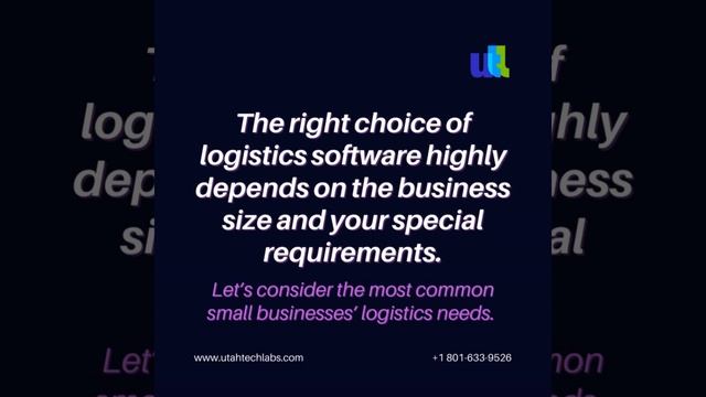 Logistics Software For Small And Medium Businesses | Utah Tech Labs