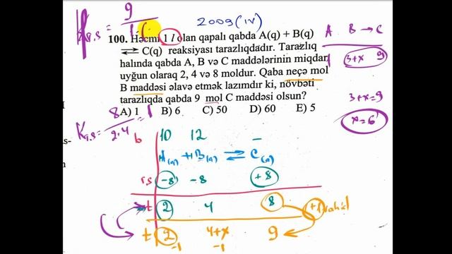 Kimyəvi reaksiyaların sürəti,kimyəvi tarazlıq.Qəbul imtahanlarında düşən suallar və izahı 2005-2016 смотреть онлайн