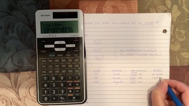 Trigonométrie Calculatrice Sharp EL-531XT смотреть онлайн