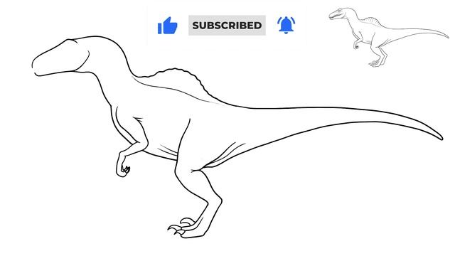 How To Draw Spinoraptor Dinosaur From Jurassic World Game (genome Spinosaurus And Velociraptor) Eas