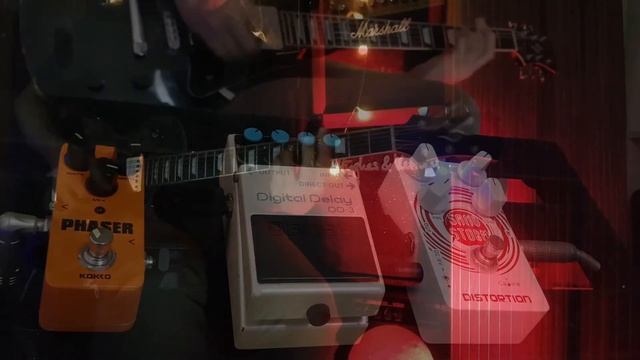 KOKKO Phaser, BOSS Digital Delay DD-3, CALINE Sandstorm Distortion | Pedal Test смотреть онлайн