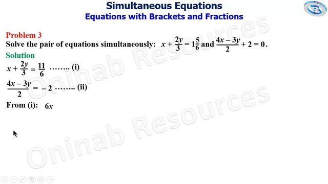 Simultaneous Equations with Brackets and Fractions смотреть онлайн