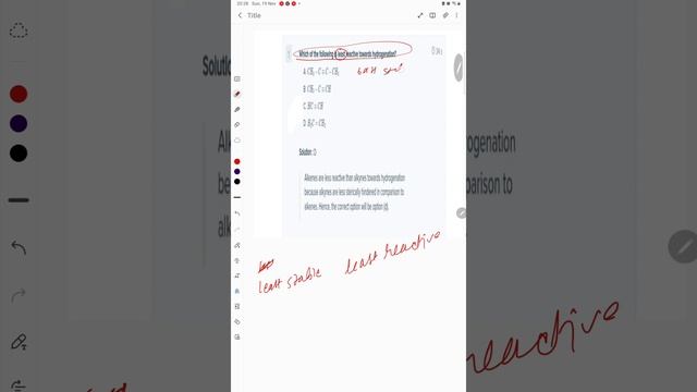 Which of the following is least reactive towards hydrogenation? смотреть онлайн
