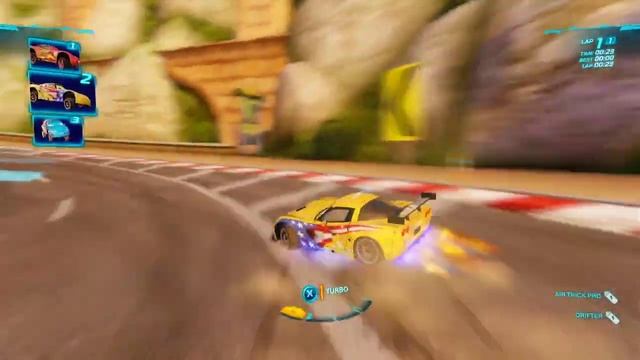 Cars 2 video games Jeff gorvette Mode Mountain Run 1 Lap 3 racers смотреть онлайн