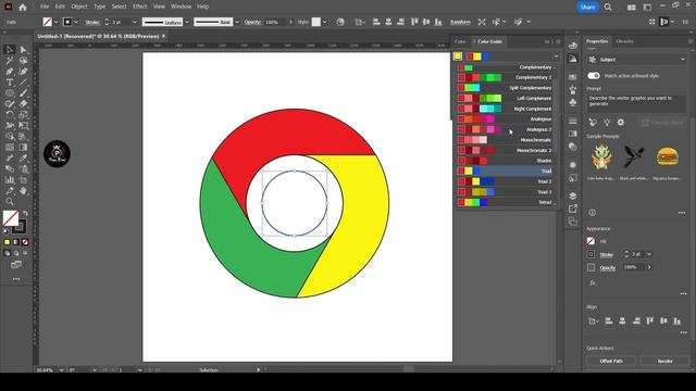 Design the iconic Chrome logo in Adobe Illustrator смотреть онлайн